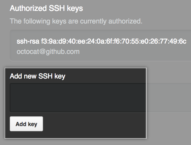 Adición de la clave SSH