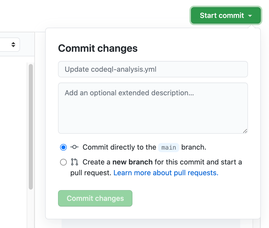 Commit update to codeql.yml workflow