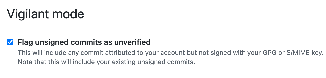 Flag unsigned commits as unverified checkbox
