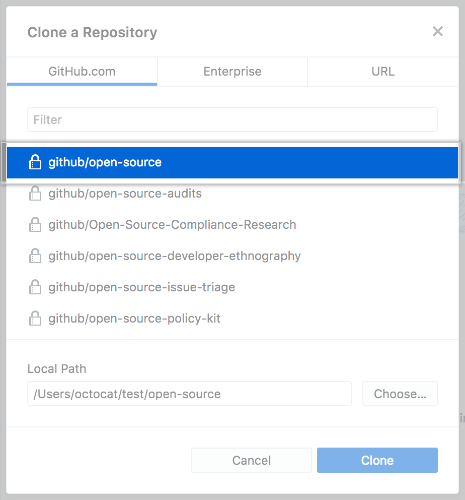 Clone a repository list