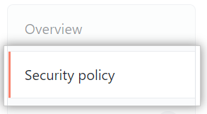 Security policy tab