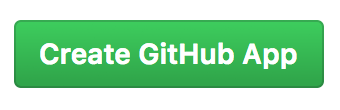 GitHub アプリを作成するためのボタン