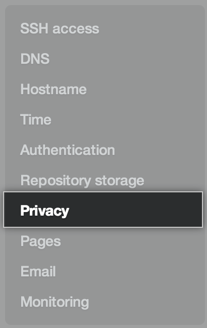 Privacy in the sidebar