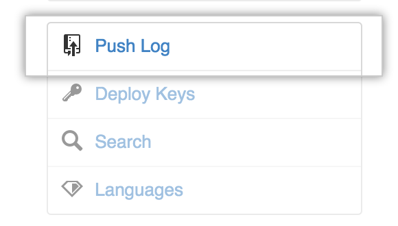 Push log tab