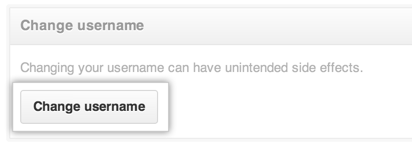 Change Username button