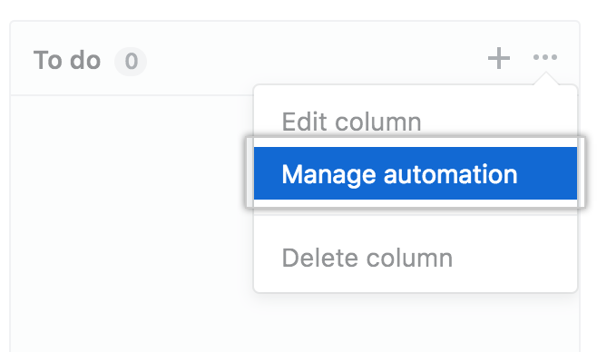 Manage automation button
