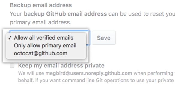 Backup email address