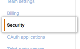 Security settings