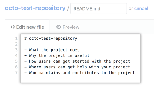 new content in new README file
