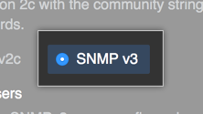 Botão para habilitar o SNMP v3