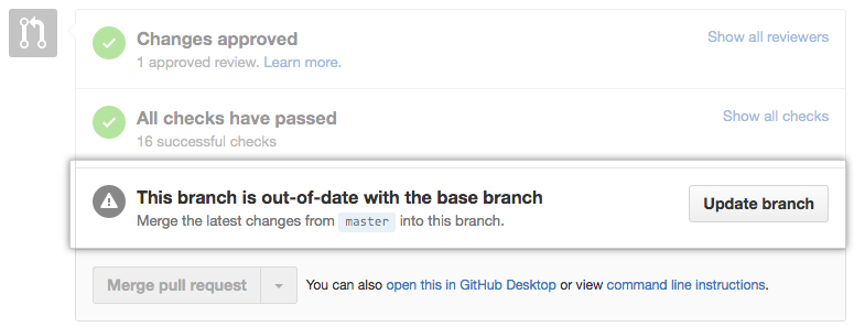 Out-of-date branch