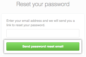 Password reset email request dialog