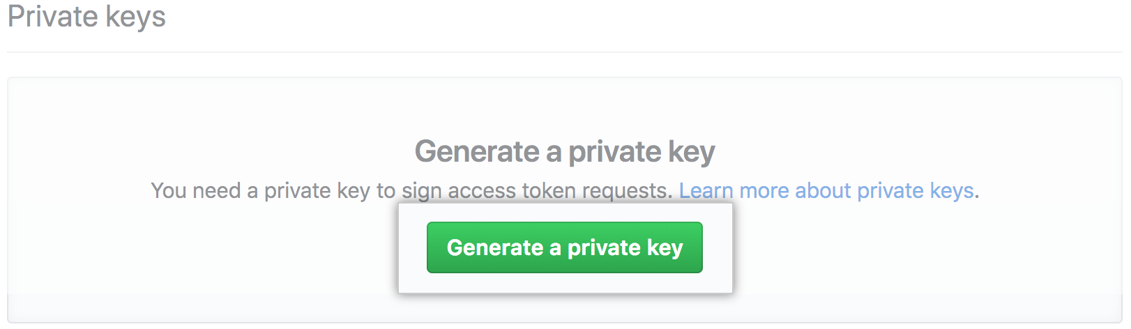 Generate private key