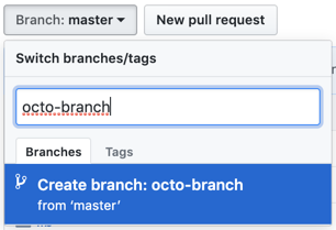 branch creation text box