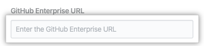 GitHub Enterprise API URLフィールド