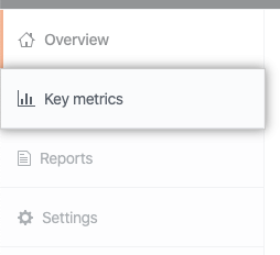 Key metrics tab