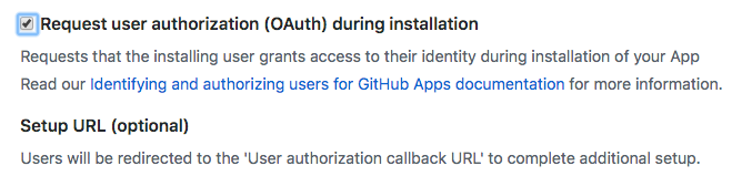 Request user authorization during installation