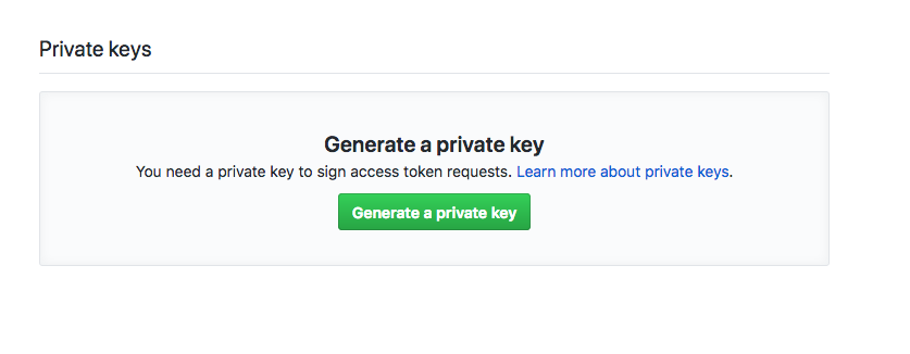 The private key generation dialog