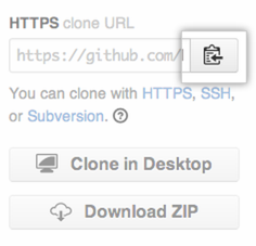 Clone URL button