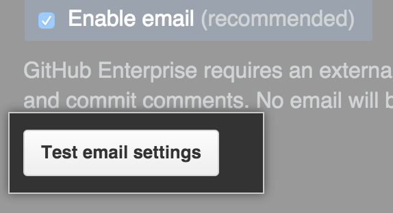 Test email settings (Einstellungen für Test-E-Mail)