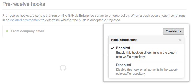 Repository hook permissions