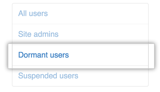 Dormant users tab