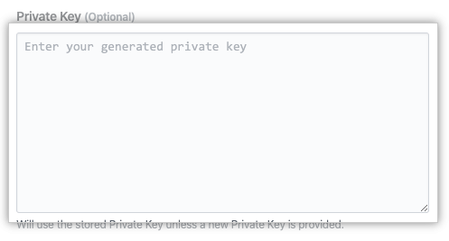 Private key field