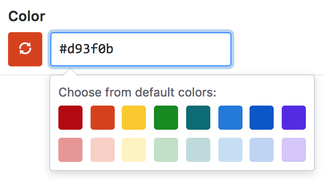 Emite un nuevo color de etiqueta cuando actualiza