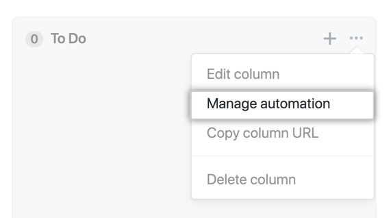Manage automation button