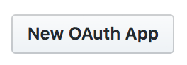 Button to create a new OAuth app