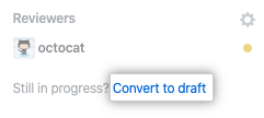 Link „Convert to draft" (in einen Entwurf umwandeln)