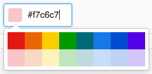 Issues new label color picker