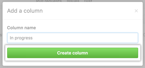 Create column button