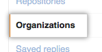 User settings for organizations
