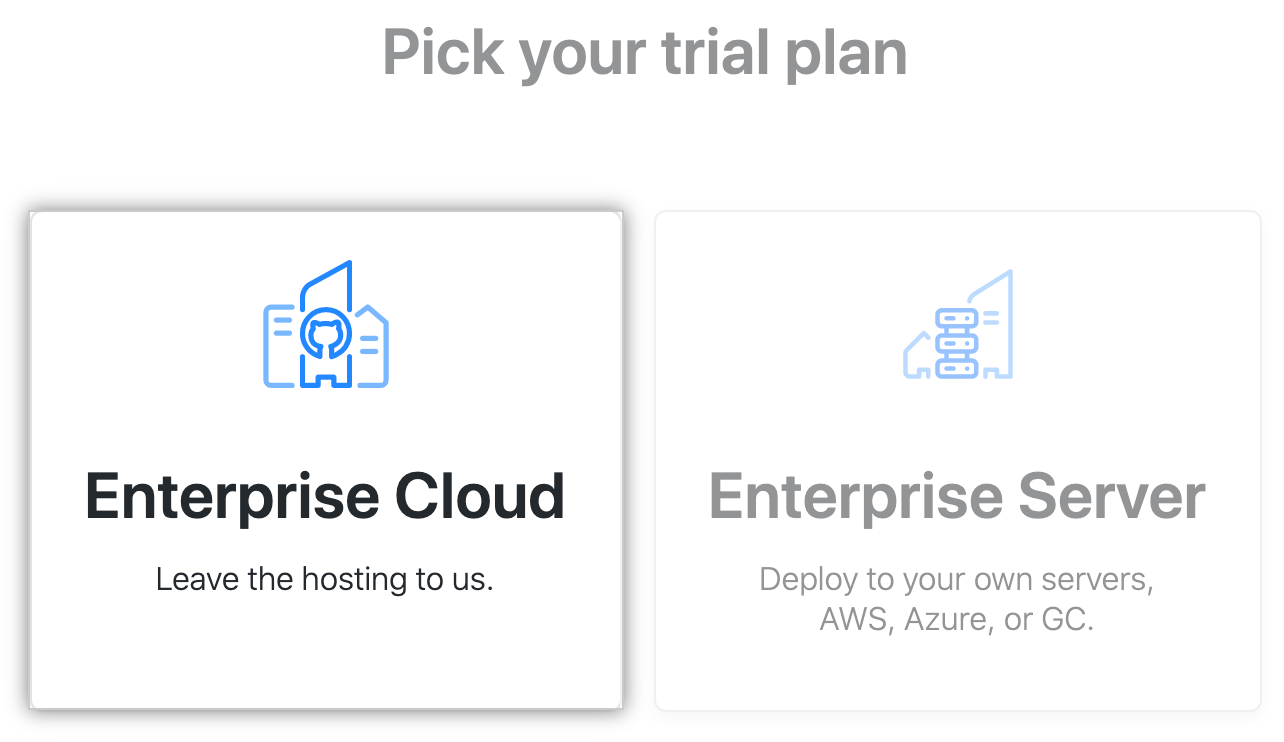 "Enterprise Cloud" button